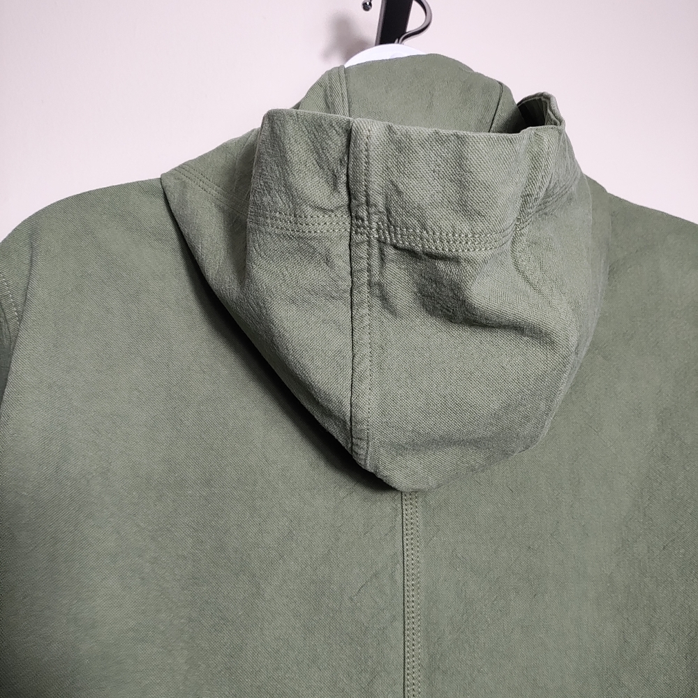 Everlane Unisex The Canvas Organic Cotton Parka Coat Green X-Large Boho - Picture 6 of 13